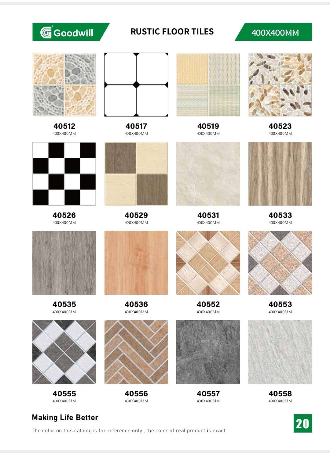 40x40 Rustic Floor Tiles