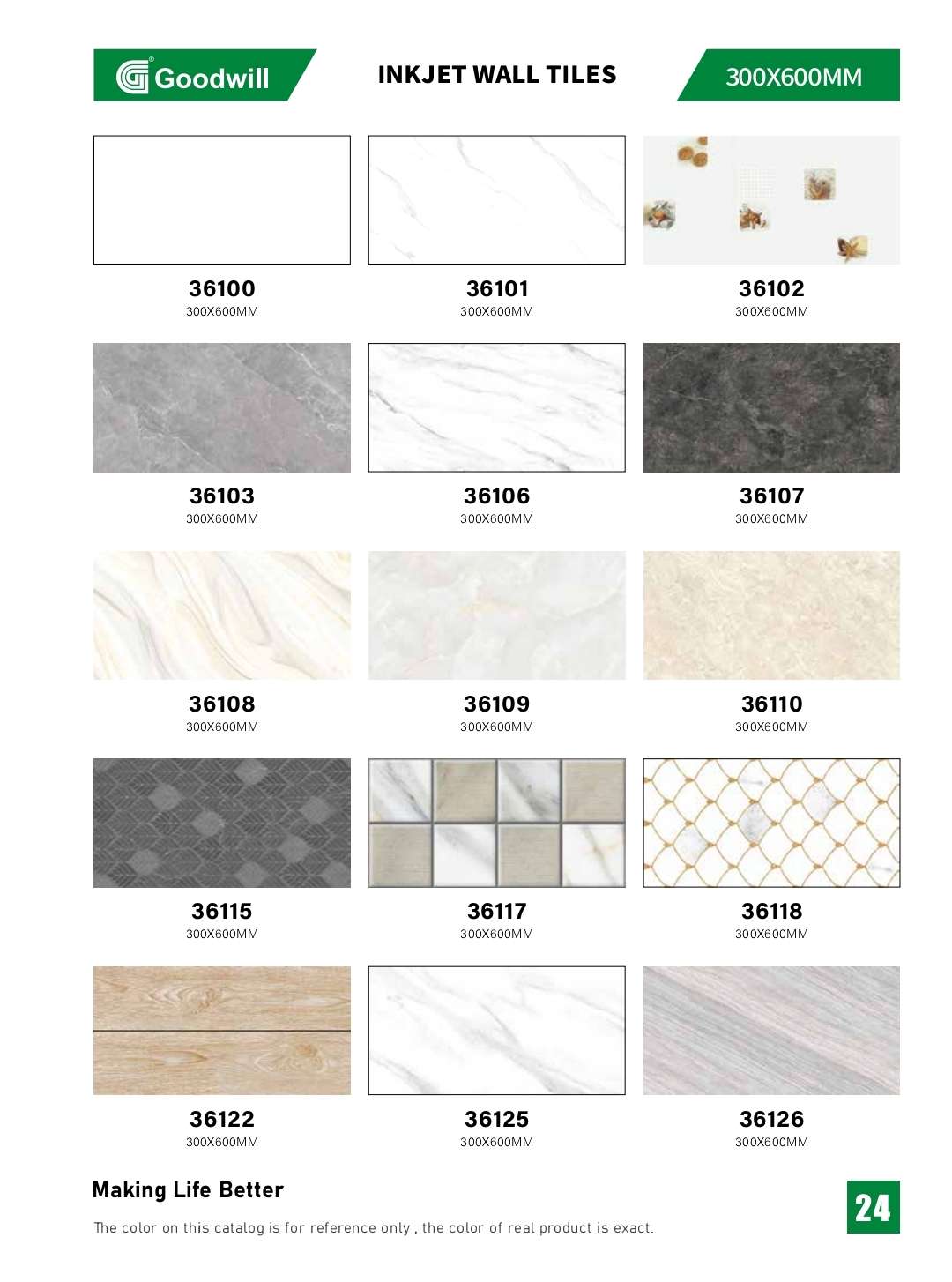 30x60 Inkjet Wall Tiles