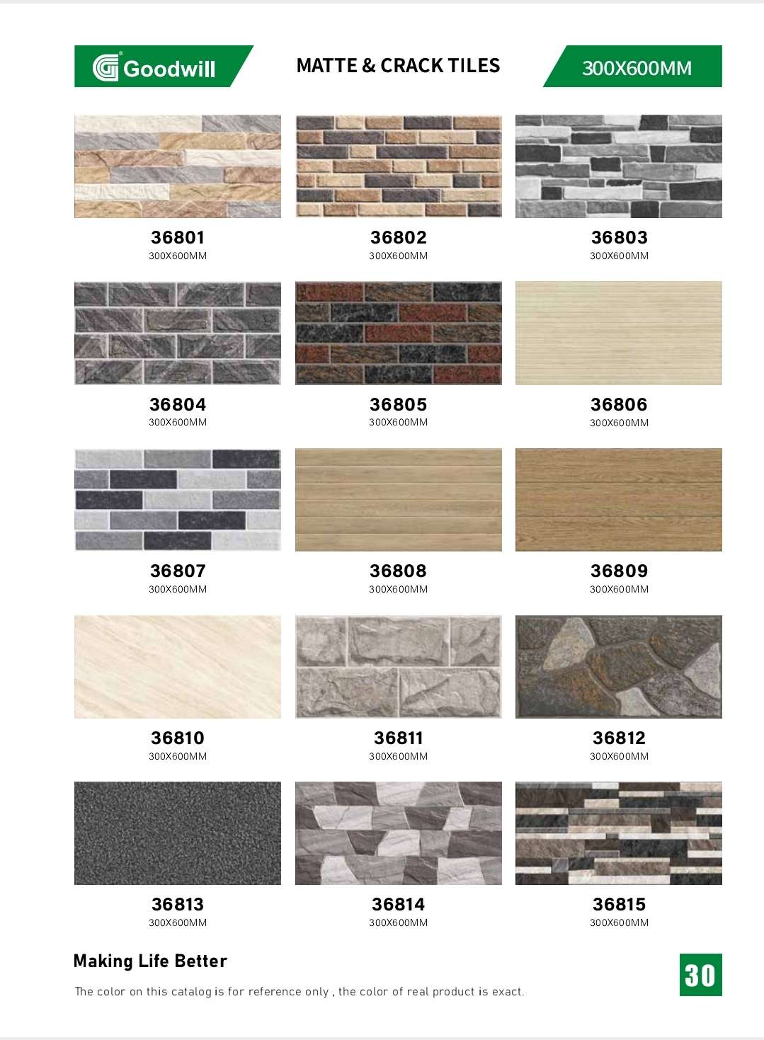 30x60 Matte and Cracked Tiles